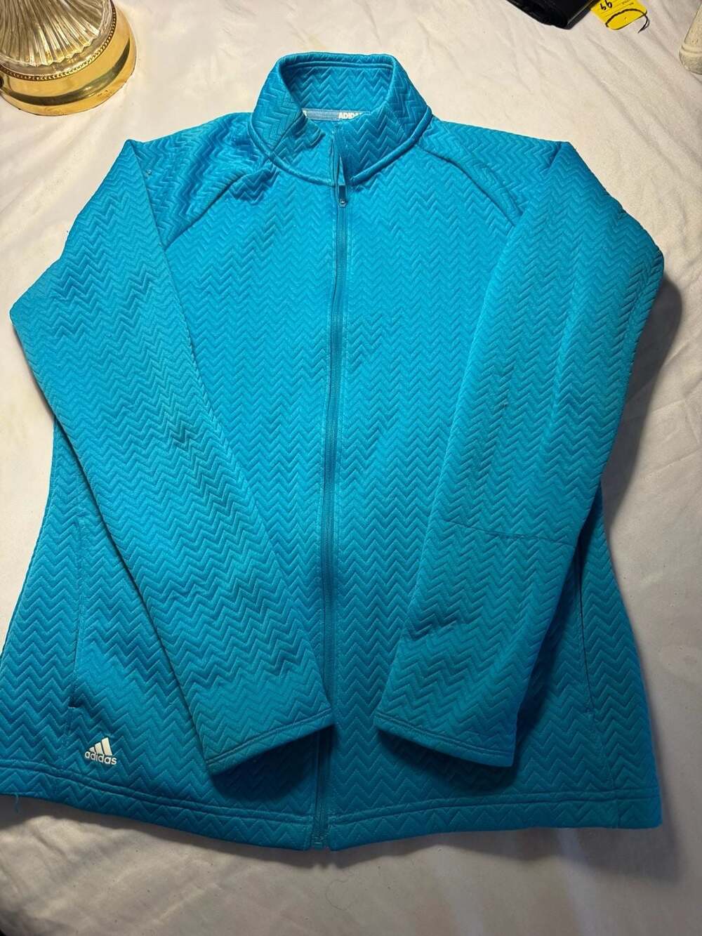 Adidas Chevron Quilted Full-Zip Athletic Jacket